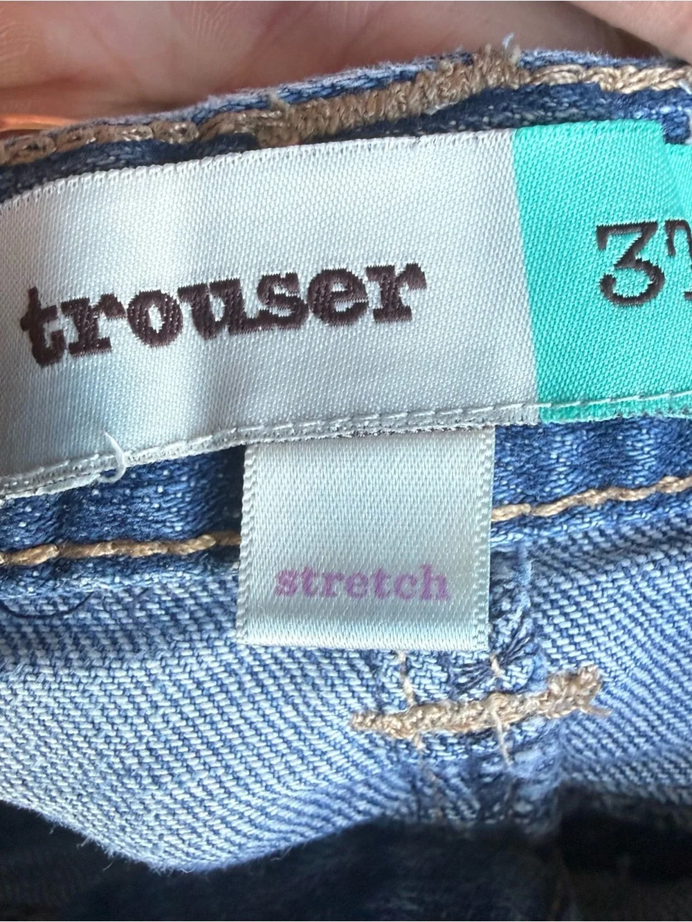 Vintage Old Navy Blue Denim Trouser Jeans with Heart Embroidery